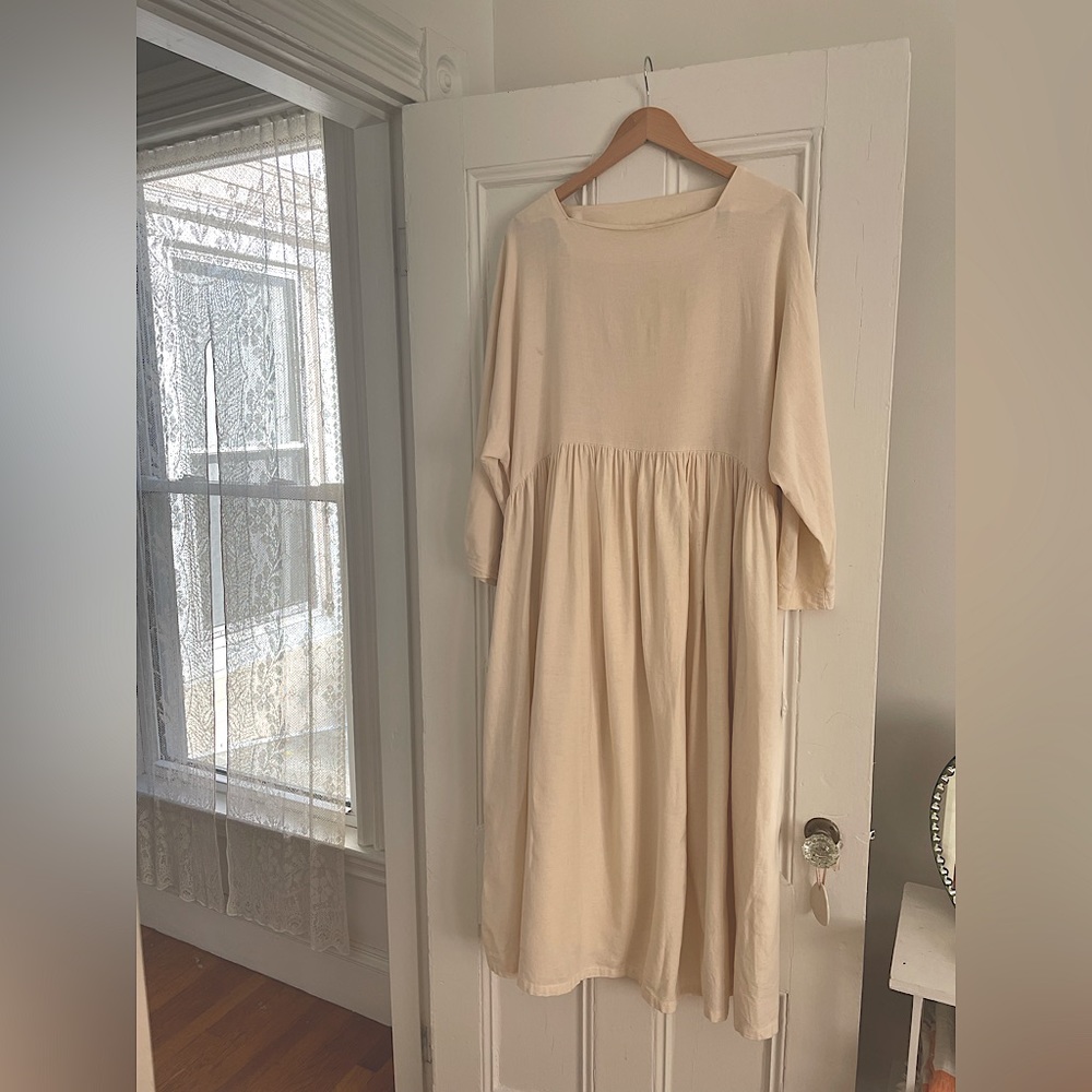 Black Crane Tradi Dress Cream Size Large